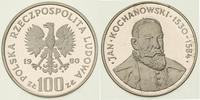 100 złotych 1980, Jan Kochanowski, srebro, stemp