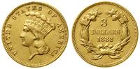 3 dolary  1882 , Filadelfia, złoto, 4.97 g, praw
