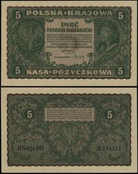 5 marek polskich 23.08.1919, seria II-BG, numera