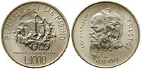 1.000 lirów 1978, Rzym, Lew Tołstoj – 150. roczn