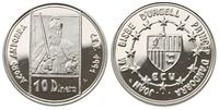 10 dinarów (1992), srebro "925" 31.53 g, stempel