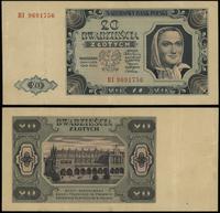20 złotych 1.07.1948, seria BI, numeracja 969175
