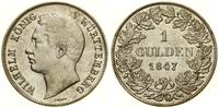 gulden 1847, Stuttgart, lekko przetarty, rysy na