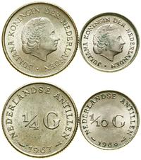 1/10 guldena 1966 oraz 1/4 guldena 1967, srebro 