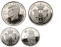 5 i 50 dolarów 1992, 1988, srebro "500" i "925" 