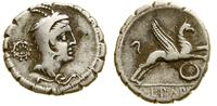 denar serratus 79 pne, Rzym, Aw: Głowa Juno Sosp