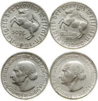 lot 2 monet, 50 fenigów 1921 oraz1/4 miliona mar