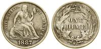 10 centów (1 dime) 1887 S, San Francisco, typ Li