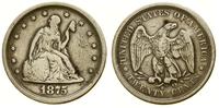 20 centów 1875 S, San Francisco, srebro, uszkodz