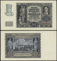 20 złotych 1.03.1940, seria G, numeracja 9440162