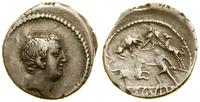 denar 42 pne, Rzym, Aw: Głowa L. Livineiusa Regu