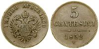 5 centisimi 1852 V, Wenecja, rzadkie w tym stani