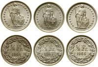 zestaw: 3 x 1/2 franka 1964, 1966, 1967, Berno, 