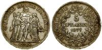 5 franków 1877 A, Paryż, srebro próby 900, 25.04