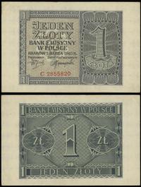 1 złoty 1.03.1940, seria C, numeracja 2855820, l