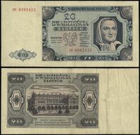 20 złotych 1.07.1948, seria DE, numeracja 039242