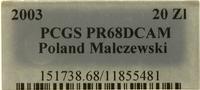 Polska, 20 złotych, 2003