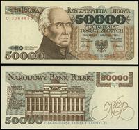 50.000 złotych 1.12.1989, seria D, numeracja 308