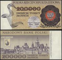 200.000 złotych 1.12.1989, seria R, numeracja 02