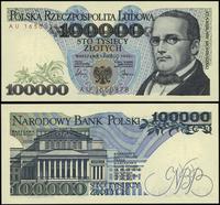 100.000 złotych 1.02.1990, seria AU, numeracja 1