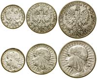 zestaw 3 monet 1932, Głowa kobiety w czepcu, w s