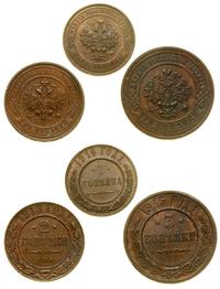 zestaw 3 monet, Petersburg, 1 kopiejka 1916, 2 k