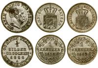 zestaw 3 monet 1856–1866, w zestawie: 1 krajcar 