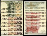 zestaw 8 banknotów 1.06.1979, w zestawie: 3 x 50