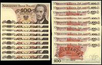 zestaw: 9 x 100 złotych 1.06.1986, serie: MA, MB