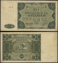 20 złotych 15.07.1947, seria D, numeracja 966969