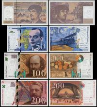 zestaw 4 banknotów 1994–1997, w zestawie: 20 fra
