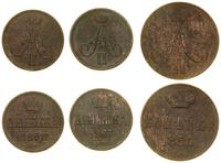 zestaw 3 monet, 2 x dienieżka (1861, 1863) oraz 