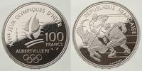 100 franków 1991, Olimpiada 1992 - hokej, srebro