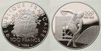 100 franków 1994, Olimpiada 1996 - rzut dyskiem,