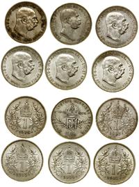 zestaw 6 x 1 korona 1908 (60-lecie panowania Fra