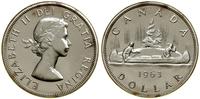 1 dolar 1963, Ottawa, srebro próby 800, 23.3 g, 