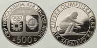 500 dinarów 1982, XVI Olimpiada 1984 - slalom, s