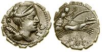 denar serratus 79 pne, Rzym, Aw: Głowa Diany z ł