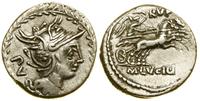 denar 101 pne, Rzym, Aw: Głowa Romy w hełmie w p