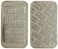 1 uncja srebra bez daty, sztabka firmy Johnson M