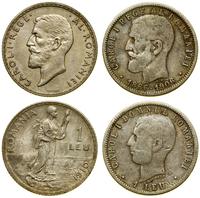 zestaw: 2 x 1 leu 1906 i 1910, Bruksela, srebro 