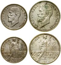 zestaw: 1 leu 1911 i 2 lei 1910, Bruksela, srebr