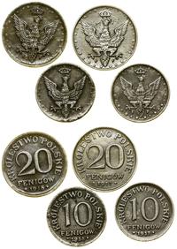 lot 4 monet, Stuttgart, 2 x 10 fenigów (1917, 19