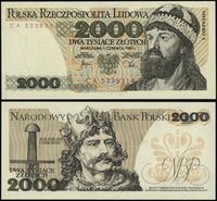 2.000 złotych 1.06.1982, seria CA, numeracja 533