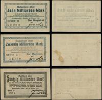 zestaw 3 banknot 30.10.1923, 10 miliardów marek,