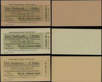 zestaw 3 banknotów 1.12.1923, 1 goldmarka = 5/21