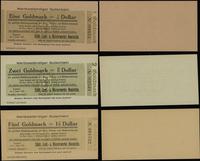 zestaw 3 banknotów 1.12.1923, 1 goldmarka = 5/21