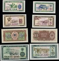 zestaw 9 banknotów, w zestawie: 1 lek 1976, 3 le