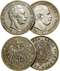 lot 2 monet, 5 marek 1875 B (Hanower) - Wilhelm 
