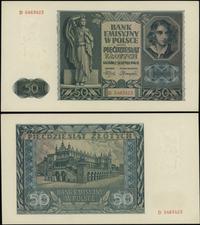 50 złotych 1.08.1941, seria D, numeracja 5463423